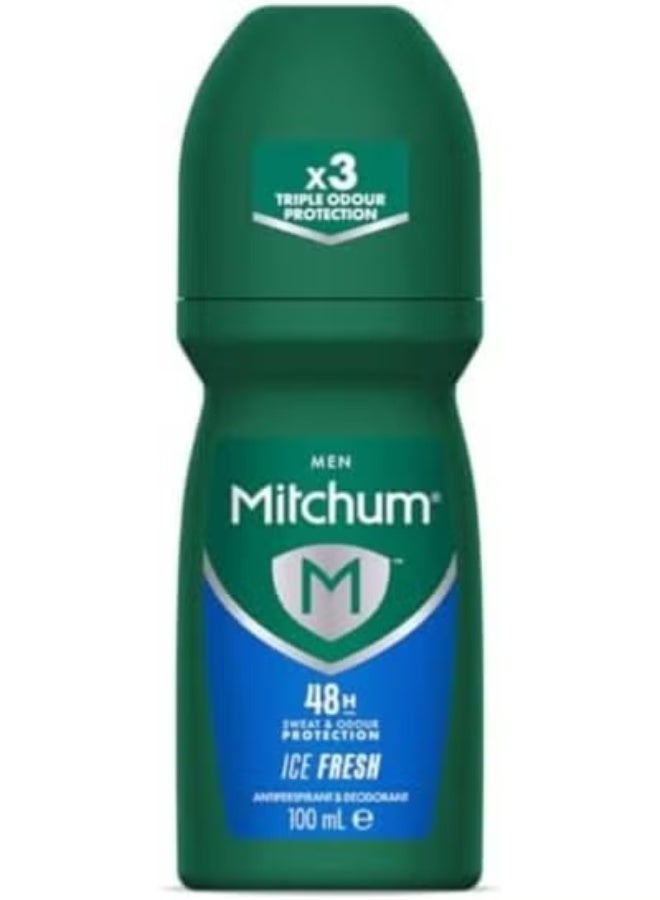 Men 48HR Protection Roll-On Deodorant & Anti-Perspirant Ice Fresh 100 ml